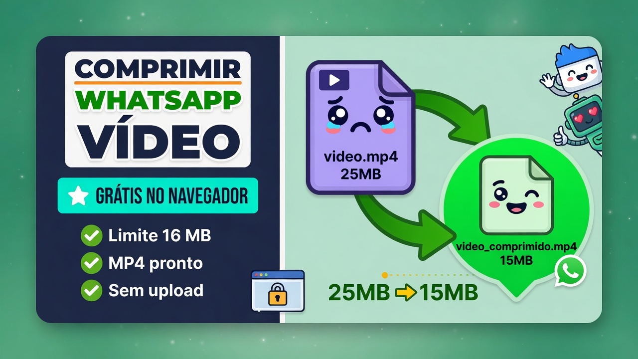 Comprimir Vídeo para WhatsApp Online Grátis (16 MB)